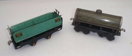 Lot Of 2 American Flyer Train Cars - 3009 Dump Car &amp; Tank Car 3118 - £36.07 GBP
