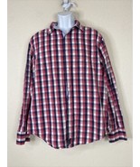 Canterbury Men Size XL Colorful Striped Check Button Up Shirt Long Sleeve - $11.30