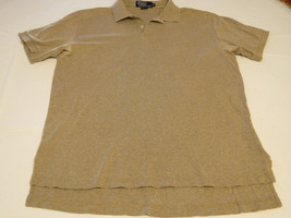 Polo by Ralph Lauren Men&#39;s short sleeve polo shirt M khaki grey hthr cotton EUC@ - £20.23 GBP