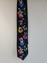 Vintage Looney Tunes Mania 1993 Neck Tie, Bugs Taz Daffy Marvin Martian - $21.99