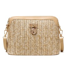 Women Fashion Handbag Shoulder Bag Ladies Summer Straw Woven Crossbody Tote J60D - £14.79 GBP