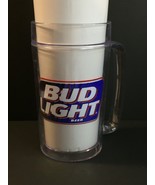 Budweiser BUD LIGHT Beer Mug Clear Plastic with Logo ThermoServe USA - £6.20 GBP