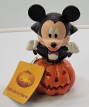 Q) Disney Halloween Mickey Mouse Vampire Dracula Pumpkin LED Light up Decoration - $11.87