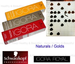 1x Schwarzkopf IGORA Permanent Color Creme Naturals / Golds 60ml  - $9.50