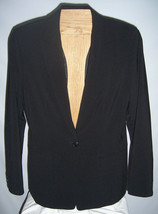 Elie Tahari Black Polyester Wool Blend Blazer Jacket Misses Size 10 - £19.75 GBP
