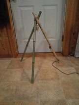 Handmade Bamboo Tea Light Tri-pod, opens to 24x18x18 - $16.94