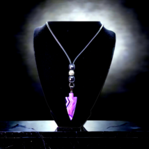 Men’s purple onyx arrowhead pendant necklace  - £24.68 GBP