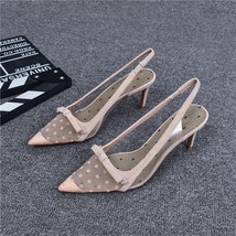 Women&#39;s Shoes Summer Fashion Pointy Bow Mesh Breathable Stiletto Heel Shallow Sa - £30.39 GBP