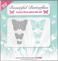Simonne Clay. Cardmaking. Beautiful Butterflies. 3 piece metal cutting die set. - £6.05 GBP