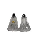 Formal Clear Crystal Cut Salt And Pepper Shakers 3.75&quot; Tall West Germany - £15.93 GBP