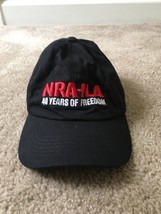 NRA-ILA 40 Years of Freedom Men&#39;s Black Strapback Baseball Cap Hat - $26.73