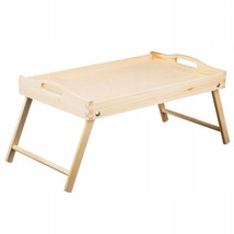 Unfinished bed tray, Raw wood coffee table, Unpainted breakfast table for laptop - £60.32 GBP