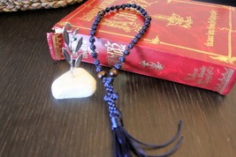 33 knots Navy Blue KOMBOSKINI with wooden beads, Religious Eastern prayer rope - £15.37 GBP