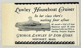 1930 Print Ad Lawley Houseboat Cruisers Geo. Lawley &amp; Son Neponset,MA - £6.87 GBP