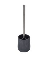 Roma Freestanding Toilet Brush and Holder Set Dark Grey - £19.42 GBP