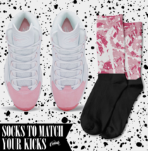 SPLATTER Socks for  Question Mid Pink Toe Bubblegum Love Letter Shirt Low - £16.39 GBP