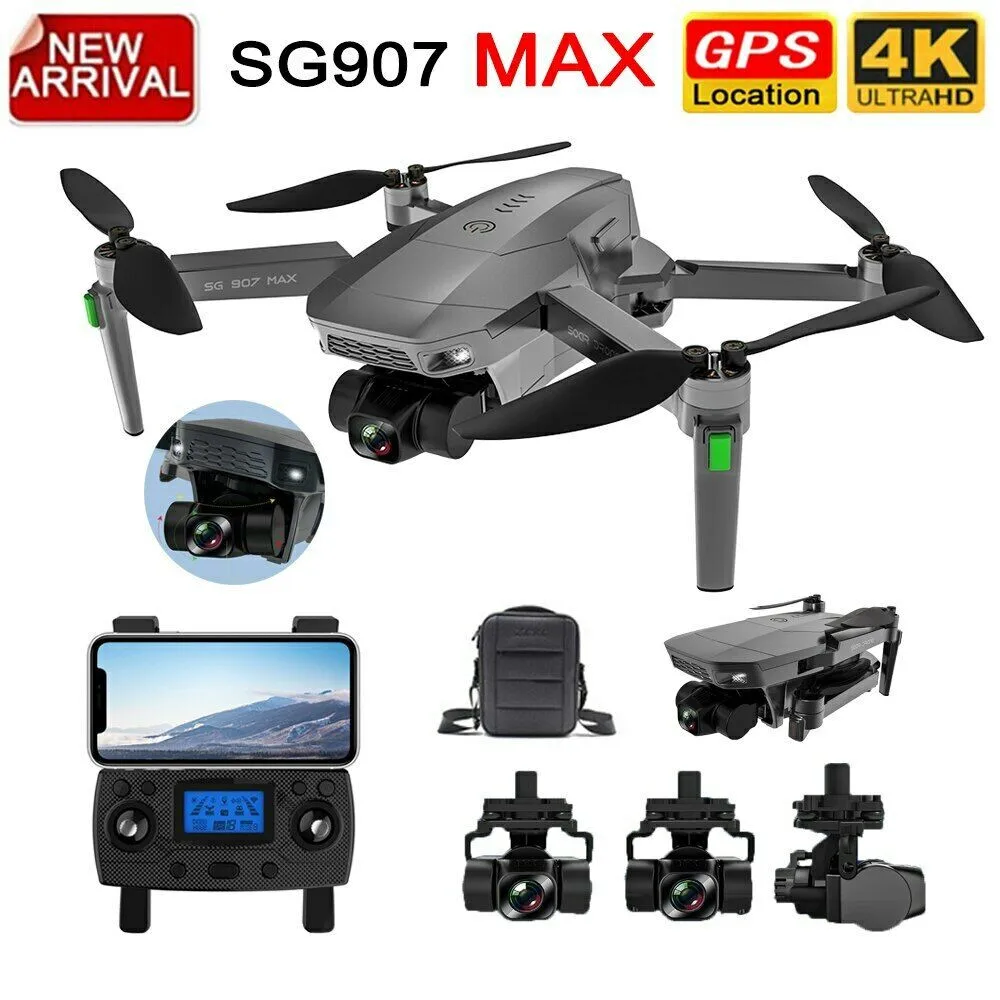 Zlrc SG907 Max Rc Drone Gps Quadcopter With Camera Hd 4K 5G Fpv Wi Fi With 3-Ax - £159.44 GBP+