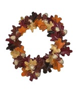 Papel Giftware Festive Autumn Fall Leaf &amp; Acorn Red Orange Wreath Brooch... - $9.49