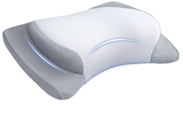 8X Support Side Sleeping Pillow for Neck Pain Relief Adjustable Queen Gray NEW - £21.73 GBP