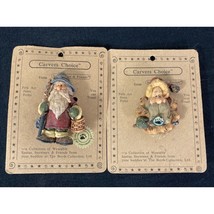 Boyds Lot of 2 New 1998 Santa Christmas Pins Vintage Holiday Brooches NWT 90s - £11.68 GBP