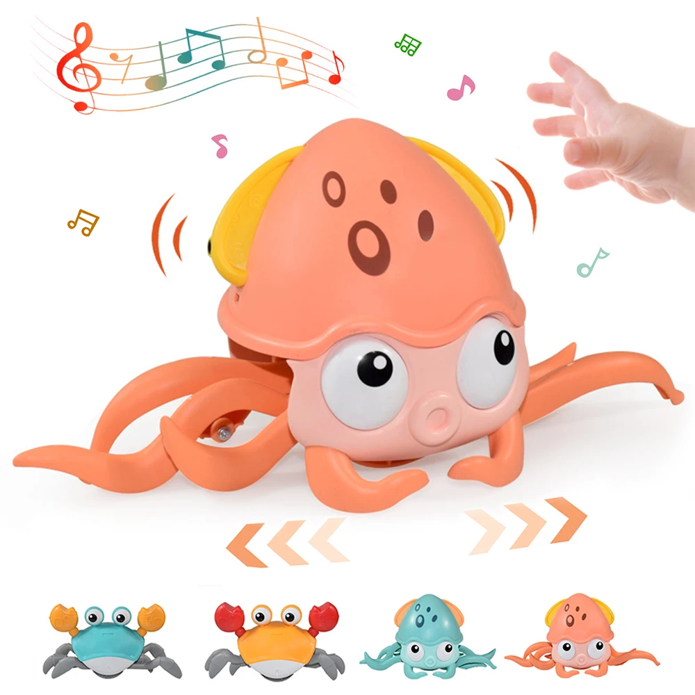 Kids Induction Escape Octopus Crab Crawling Toy Baby Electronic Pets Musical - £11.50 GBP+