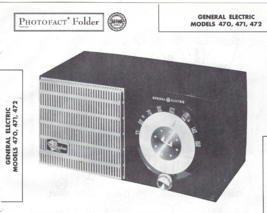 1956 Ge General Electric 470 Tube Am Radio Receiver Photofact Manual 471 472 Vtg - £7.90 GBP