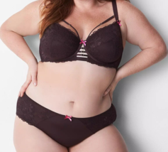 Lane Bryant CACIQUE Curvy Balconette Bra Lace CHOCOLATE PLUM 38D 40C 42B... - $63.86