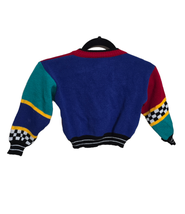 Vintage McKids 4T Cardigan Sweater Toddler Button Front Stripe Blue Tiny... - $24.99