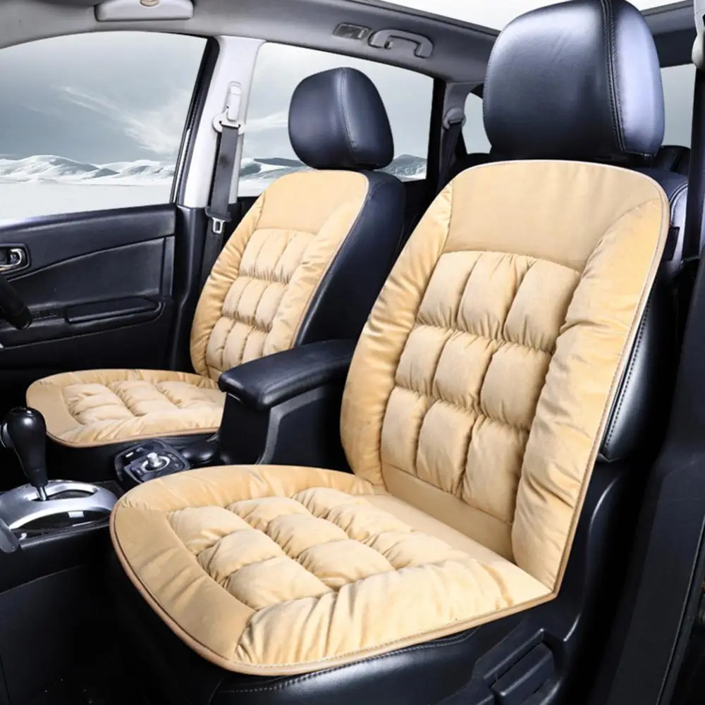 Autumn Winter Universal Plush Car Front Seat Cover Warm Car Seat Cushion Auto - £17.39 GBP+