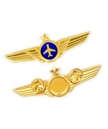 Airlines Pilot Wings Captains Gold Metal Airplane Pin With Dome - £7.78 GBP
