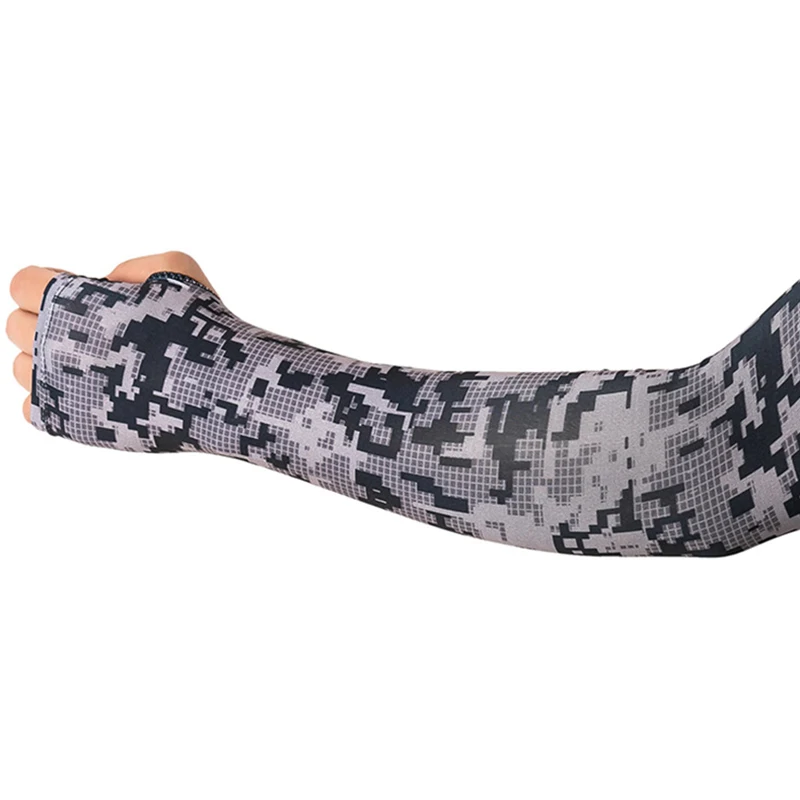  Arm Sleeves On Hand  UV Protection Cycling Fishing Running Ice Silk Long Tattoo - £82.83 GBP