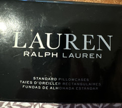 Ralph Lauren Spencer Leaf Sateen 2pc Standard Pillowcases Deep Lavender Nip - $35.34