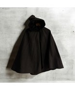 Milled x CASSETTE Black HEAVY WOOL CLOAK CAPE W THICK Stiff COLLAR NWT W... - $408.14 CAD