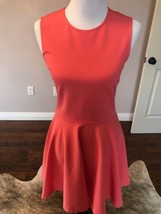 Diane von Furstenberg Sleeveless Coral Pink Skater Dress SZ 6 NWOT - £62.71 GBP