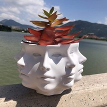 Multi-Face Succulent Planter Vase Small Face Plante Head Face Vase Home - £27.17 GBP