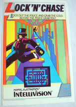 1982 Color Ad Lock &#39;N&#39; Chase Mattel Electronics Intellivision Video Game - £6.24 GBP
