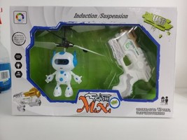 Flying spaceman with Laser Shooting Gun Mini Flying Drone Box 99 - £7.85 GBP
