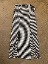 Women&#39;s S Long Skirt Striped Black White Gray Comfortable &amp; Cute NWT Mossimo - £13.11 GBP
