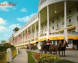 Grand Hotel and Carriages Mackinac Island MI Postcard PC545 - $4.99