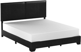 Black Crown Mark Erin Upholstered Panel Bed, California King. - $206.98