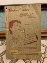 Vintage Telephone Directory Marion, South Carolina June 1957 - Paperback - $34.99