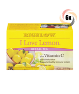 6x Boxes Bigelow I Love Lemon Herbal Tea Vitamin C | 20 Pouches Per Box ... - €29,90 EUR