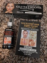 Glutathione injection gluta terminal white serum+soap+dark spot remover - $79.00