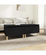 Side Tables 2 pcs Black 50x46x35 cm Engineered Wood - £36.21 GBP