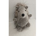 Hobby Lobby Hedgehog Plush Stuffed Animal Grey Fur Fuzzy Weighted Bottom - £19.44 GBP