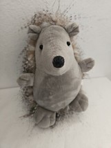 Hobby Lobby Hedgehog Plush Stuffed Animal Grey Fur Fuzzy Weighted Bottom - £19.44 GBP