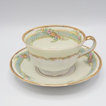 Noritake Morimura Art Deco N352 Dinner China Tea Cup Saucer Set - £11.89 GBP