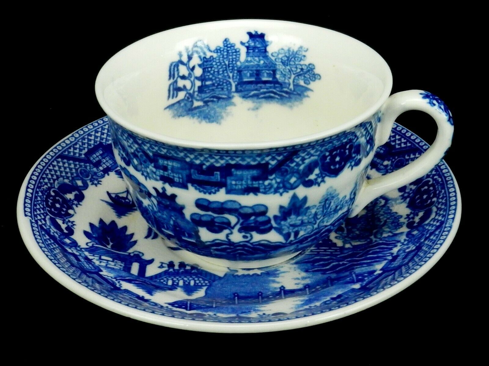 Antique Blue Willow Porcelain Cup & Matching and similar items