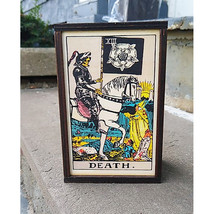 SALE Death Tarot Card  Wood Box      Tarot Box   Jewelry Box  Stash Box - £15.94 GBP