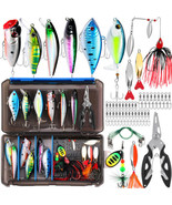PLUSINNO Fishing Lures Fishing Tackle Box Fishing Bait Gifts for Men, Ba... - $102.92